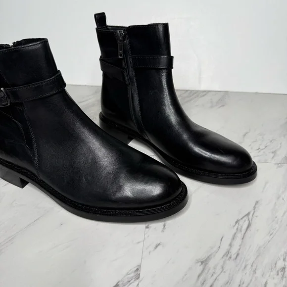 Sam Edelman Nolynn Black Leather Bootie 8M - Picture 10 of 15